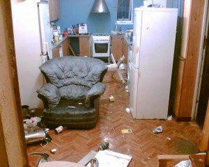 Alright, who the hell put the lounge chair in the damn kitchen?!