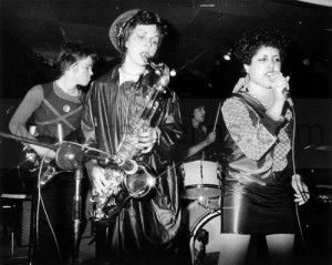 x-ray-spex From left to right: Jak Airport, Lora Logic, B.P. Hurding, and Poly Styrene. It's too bad every picture of the Spex is in black and white - the colors were amazing.